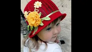 Красивые вязаные крючком шляпы для девочек. Beautiful crochet hats for girls
