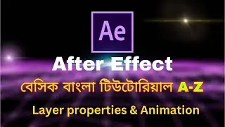 Layer properties & Animation After Effect Tutorial |চলো শিখি একসাথে | motion graphics