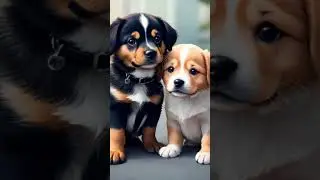 Cute Animated Cartoon Puppies #cute #cutepuppies #midjourney