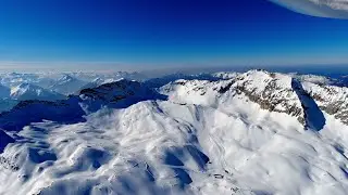Alpenflug 1(2): Flug entlang der österreichisch-schweiz.-italienischen Grenze von LOIH nach LOIR