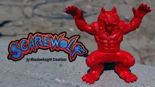 Ahh-wooooooo... "Scarewolf" soft vinyl from Meadowknight Creations!
