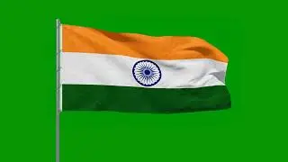 Waving Indian Flag Green Screen Effect | High Quality Animated Flag Overlay