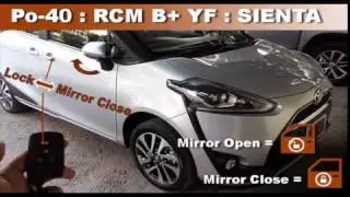 Po-40 : Remote Control Auto Side Mirror : Toyota New SIENTA 2016