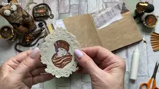 Скрапбукинг Джанк с рыжими котиками №40