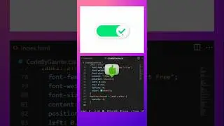 🎛️ Toggle Button with Smooth Animation | HTML & CSS 