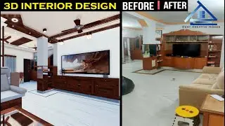 3D Interior  Design renovation work by Cent Creative homes | 3D Walkthrough