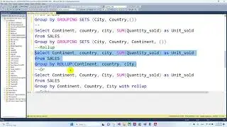 Aggregate data with Group by, Group sets, Rollup, Cube in SQL
