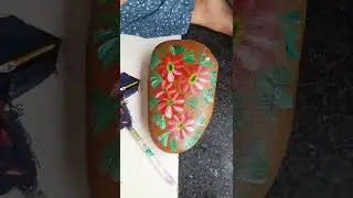 Easy Stone Painting | Acrylic Colours | #shorts #painting #stonepaintingideas