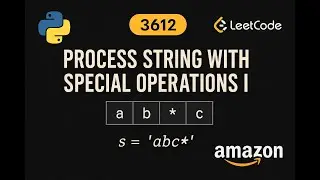 LeetCode 3612: Process String with Special Operations I | Python Solution | String Manipulation