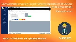 Ep.07 Automobile Inventory Project | Windows Application | Flat UI Design
