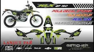 DECAL STICKER KLX BF SIAP CETAK | CorelDRAW tutorial | STIKER KLX BF #2