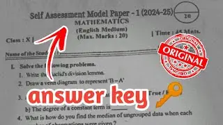 🥳10th class self assignment maths viral question paper answer key 2024-25 ll