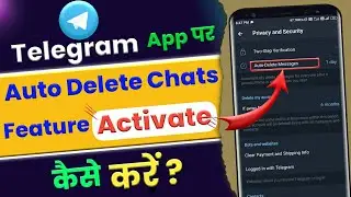 Telegram Per Auto Delete Messages Ko Active Kaise Kare || enable auto delete messages on telegram |