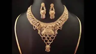 gold jewellery designs  - latest gold haram jewellery designs short necklaces