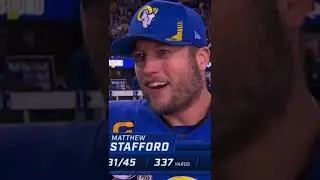 Mathew Stafford post game interview after Rams beat the 49ers to go to the Super Bowl! #shorts