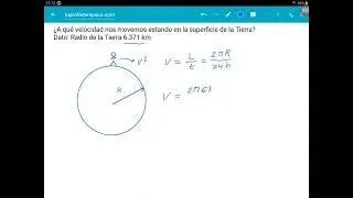 Velocidad debida al giro de la Tierra