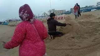 Sand Art at Orrisa Golden Beach.