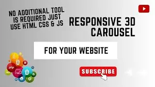 Create 3D Responsive Carousel For Website With HTML CSS JS | 3D Carousel | Responsive Slider 