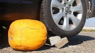 Crushing Crunchy & Soft Things by Car! Experiment: Toothpaste, Toys, eggs, candy, soap, Big Pumpkin