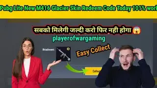 pubg lite redeem code today 😊 | pubg lite M416 glacier skin redeem code today 😍