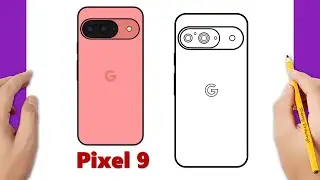 How to draw Google Pixel 9 phone easy | Easy drawing tutorial