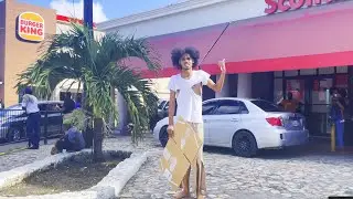 Pretending to be homeless in mobay