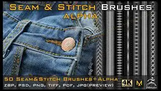 50 Seam & Stitch Brushes & Alpha V02