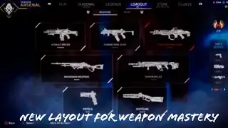 Apex Legends All New Loadout Layout for Weapon Mastery