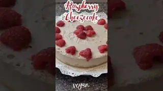 VEGAN Raspberry Cheesecake in 10 minutes #cheesecake #shorts