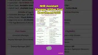NHB Assistant Manager &Other Post Recruitment 2023