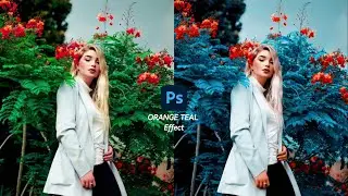 Learn how to create Orange and Teal color effects easily in Photoshop 2023.