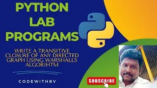 python program for  transitive closure of any directed graph using warshalls algorihtm  | codewithbv