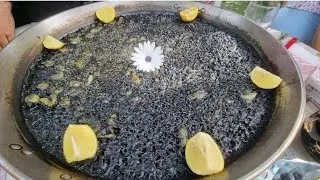 Paella de arroz negro facilisima