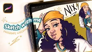 Sketch with me in Procreate ✏️⚡️✨ | Drawing my OC Nix + Life Updates
