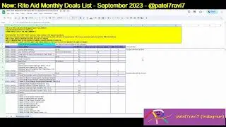 🔥🔥🔥 UPDATED RITE AID MONTHLY DEALS LIST for patel7ravi7 followers - SEPTEMBER 2023 - 