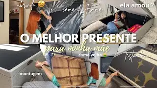 DEI UMA CAMA BAÚ DA EMMA PARA MINHA MAE 😱 será que ela gostou?