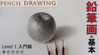 【鉛筆画の基礎】まずはリンゴを描いてみよう/デッサン/drawing
