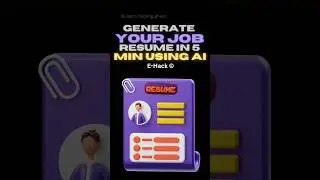 How to make job resume || 5 min m Resume bnaye ll Resume bnay ai ki help seh #jobresume #ehack