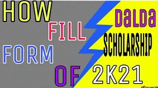 HOW TO FILL DALDA SCHOLARSHIP FORM.😍