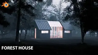 Modelling Forest House in Blender Timelapse!  