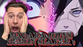 MADARA IN DEMON SLAYER! | UCHIHA MADARA VS UPPER MOON 4 | Naruto Shippuden x Demon Slayer