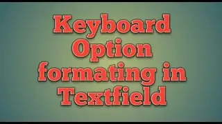 keyboard options formatting