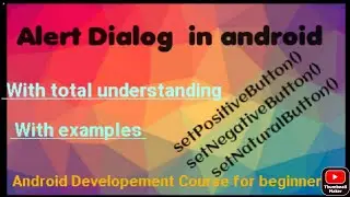 AlertDialog with onclicklistener in android  android developement course for beginners