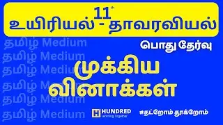 11th Bio Botany Tamil Medium Important Question for Centum | Public Exam 2024