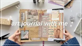 art journal with me // aesthetic collage journaling // asmr + soft music 💡📔