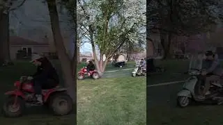 3 wheeler saves stranded scooter rider