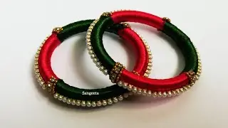 Making of Designer Silk Thread Bangles with Jewellery Stones || Latest Jewellery silk thread bangles