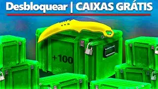 Desbloqueando +100 CAIXAS de SKINS GRÁTIS - Saí com uma FACA no CSGO?