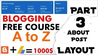 Blogger Tutorial for Beginners | Part 3 | Tech Free
