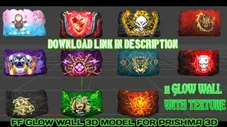 free fire glow wall 3d model's for prishma 3d download